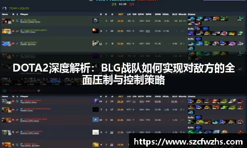 DOTA2深度解析：BLG战队如何实现对敌方的全面压制与控制策略